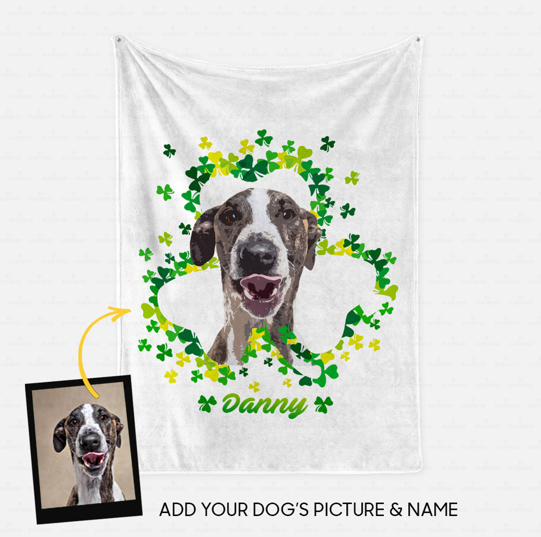 Custom Dog Blanket - Personalized Creative Gift Idea - Luck Around Our Dog For Dog Lover - Fleece Blanket