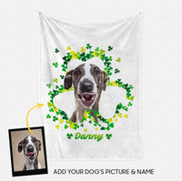 Thumbnail for Custom Dog Blanket - Personalized Creative Gift Idea - Luck Around Our Dog For Dog Lover - Fleece Blanket