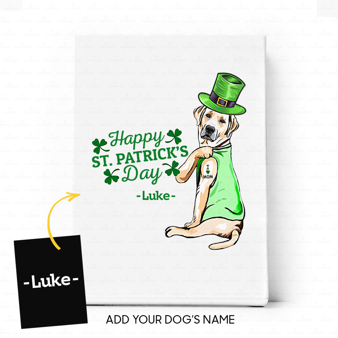 Custom Dog Canvas - Personalized Creative Gift Idea - Happy Patrick's Day For Dog Lover - Matte Canvas
