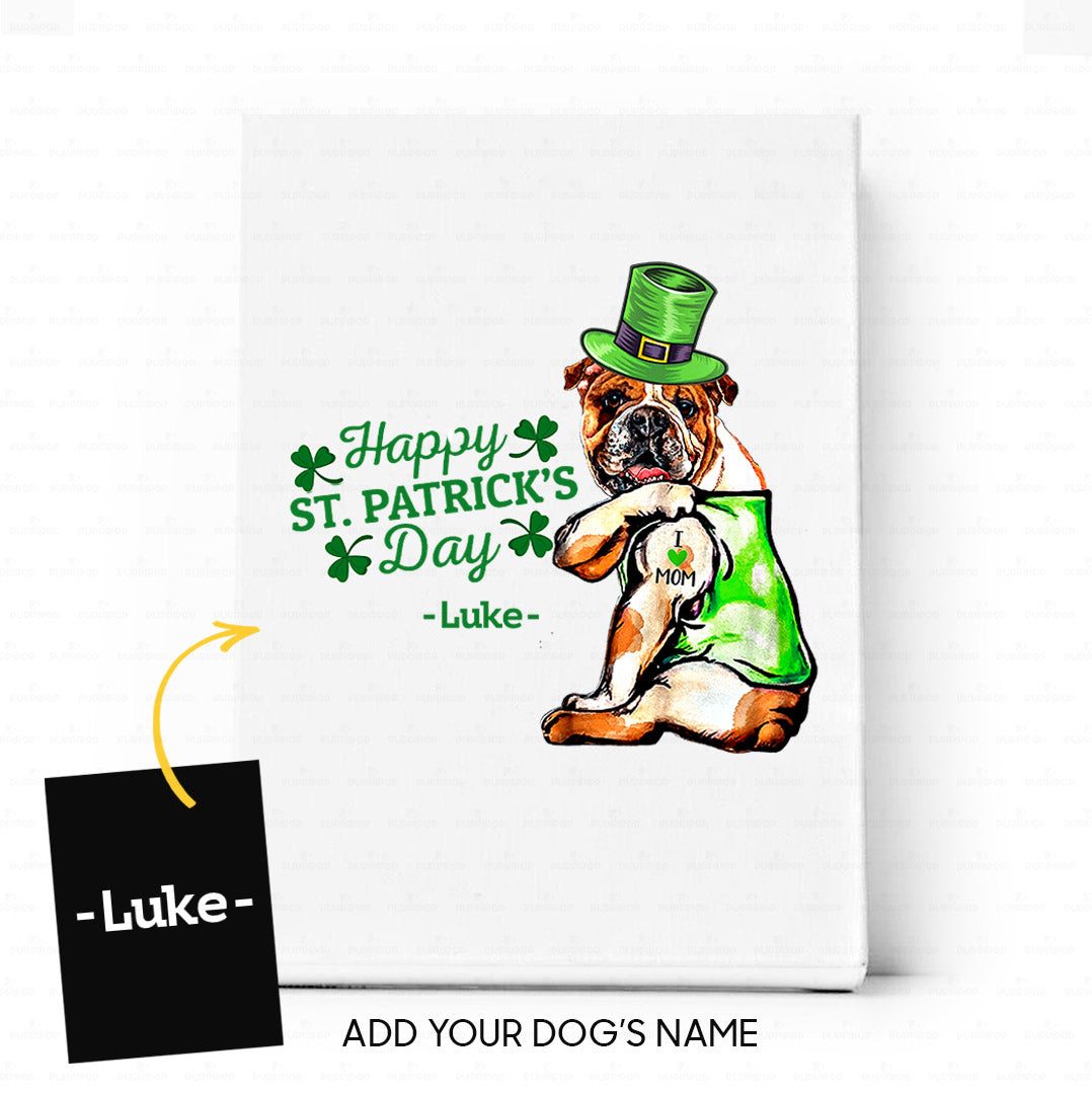 Custom Dog Canvas - Personalized Creative Gift Idea - Happy Patrick's Day For Dog Lover - Matte Canvas