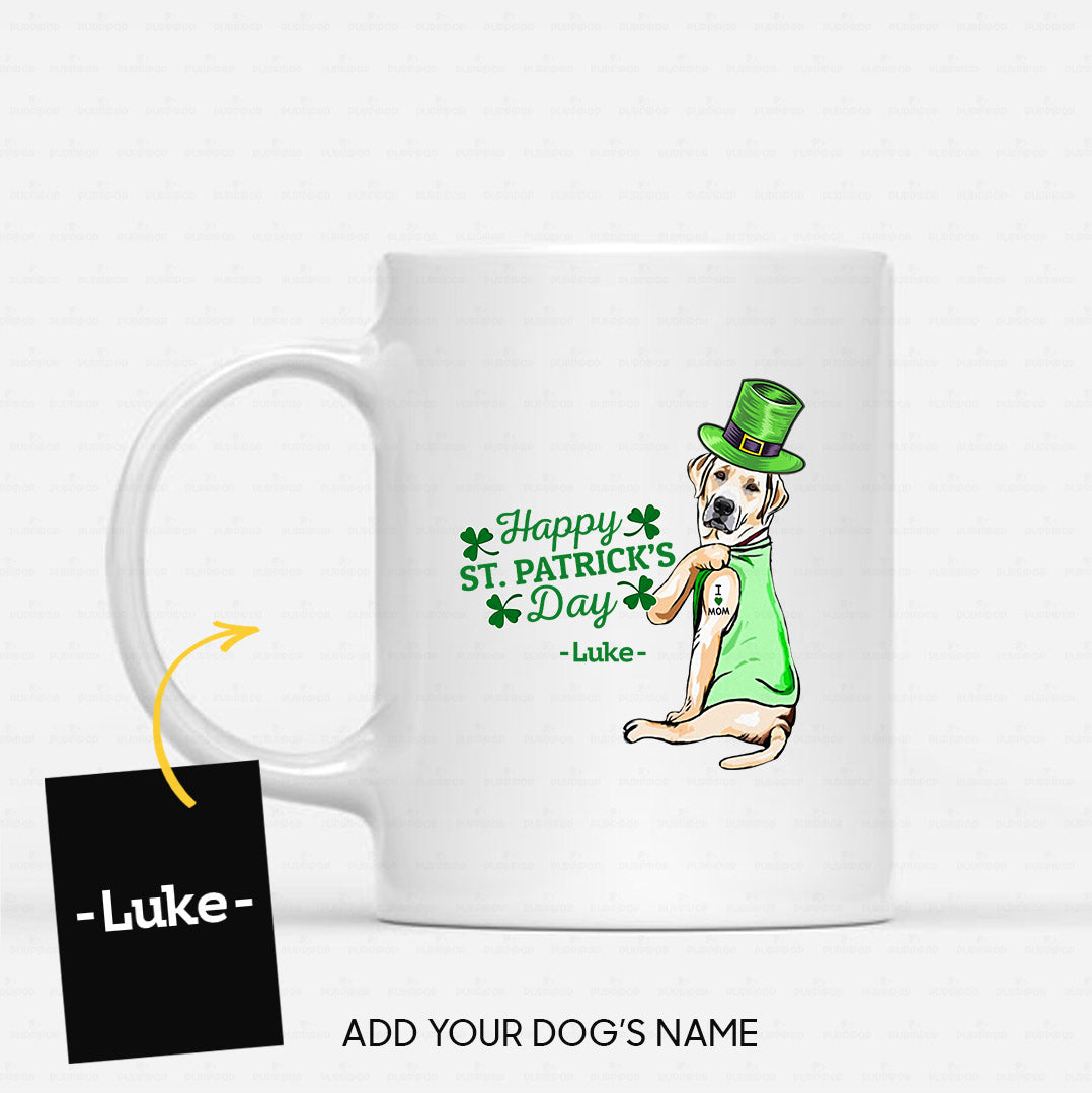 Personalized Gift Idea - Happy Patrick's Day For Dog Lover - White Mug