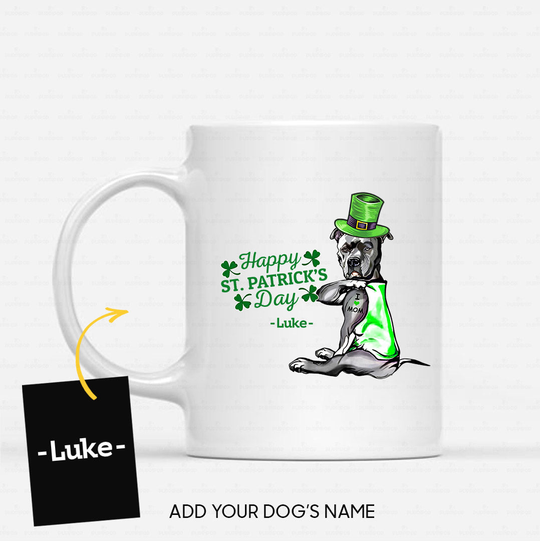 Personalized Gift Idea - Happy Patrick's Day For Dog Lover - White Mug