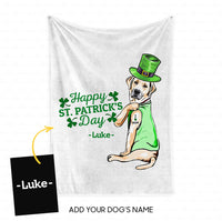 Thumbnail for Custom Dog Blanket - Personalized Creative Gift Idea - Happy Patrick's Day For Dog Lover - Fleece Blanket