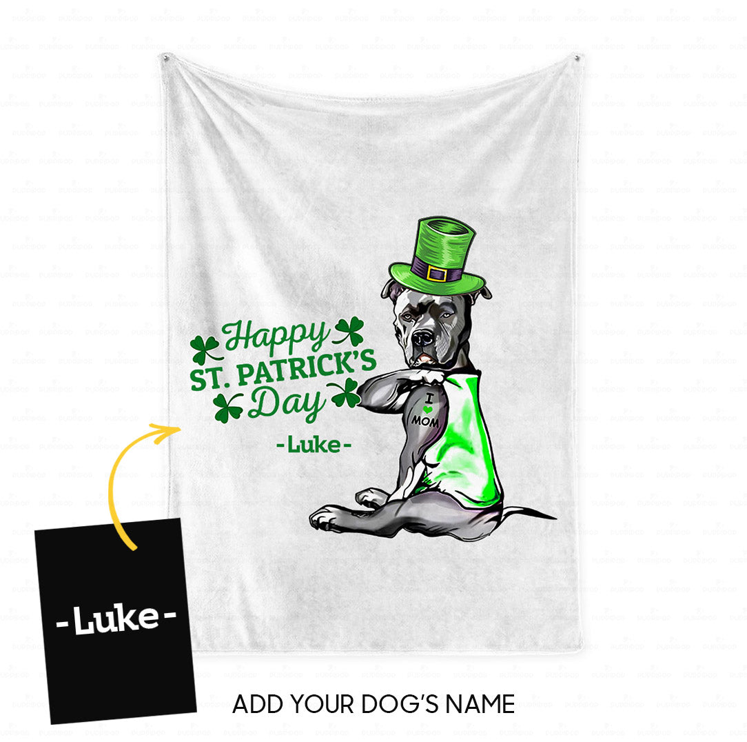 Custom Dog Blanket - Personalized Creative Gift Idea - Happy Patrick's Day For Dog Lover - Fleece Blanket