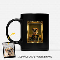 Thumbnail for Personalized Dog Gift Idea - Royal Dog's Portrait 22 For Dog Lovers - Black Mug