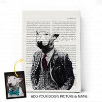 Thumbnail for Custom Dog Canvas Gift Idea - Well Dressed Sketching For Dog Lover - Matte Canvas