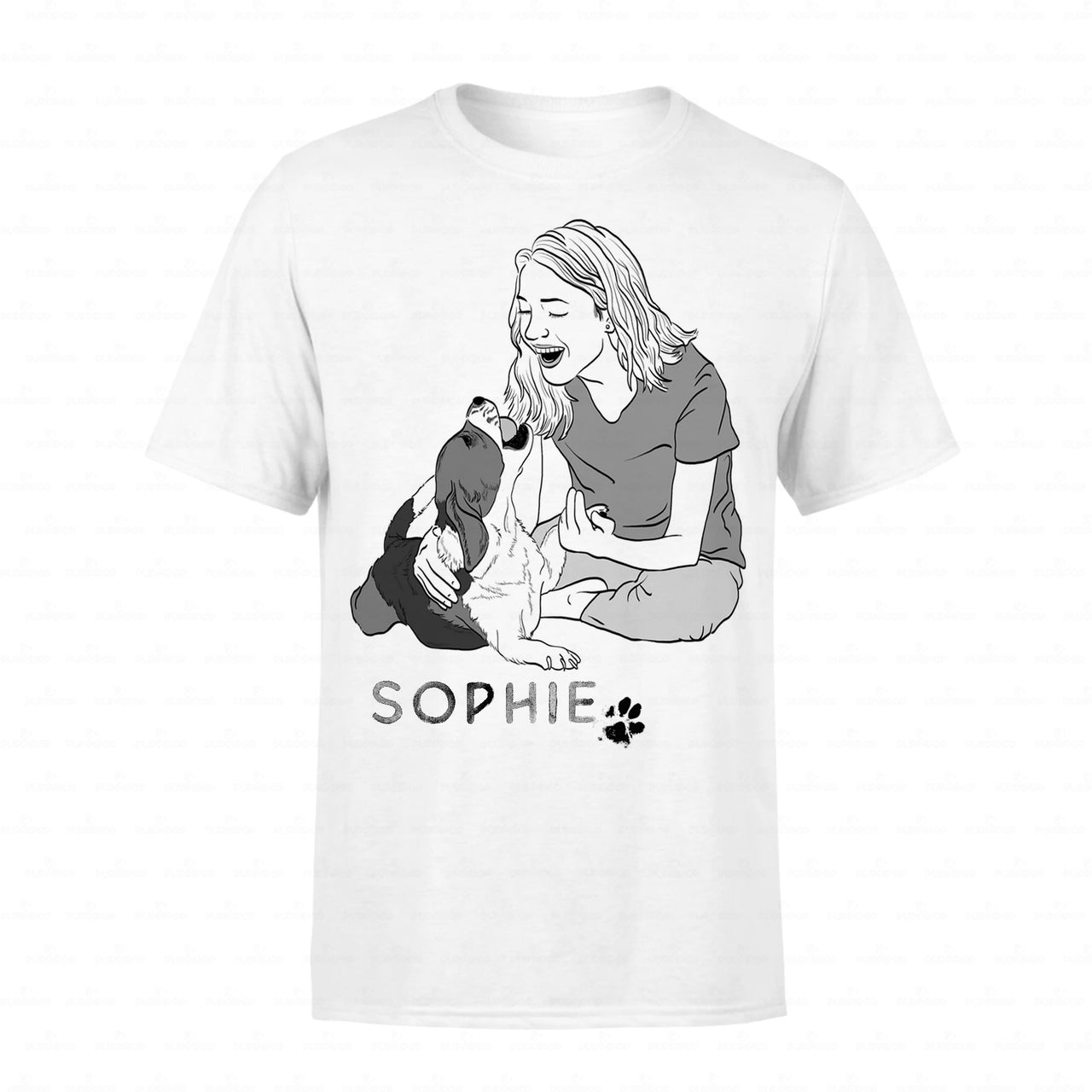 Personalized Gift Bundle - Black And White Sketching For Puppy Lovers - Standard Happy Ever After 1