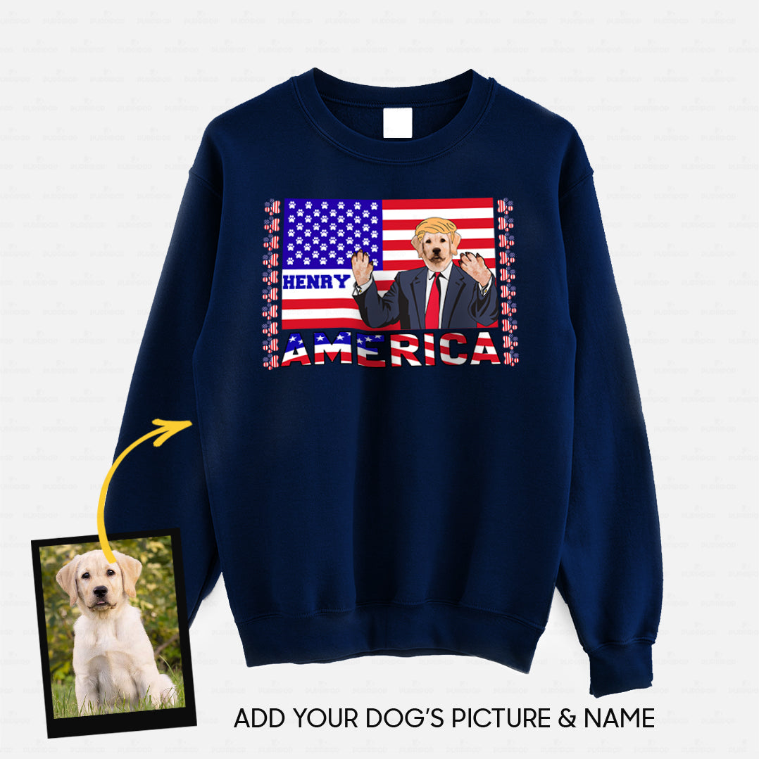 Personalized Dog Gift Idea - President Dog Please Vote Me For Dog Lovers - Standard Crew Neck Sweatshirt