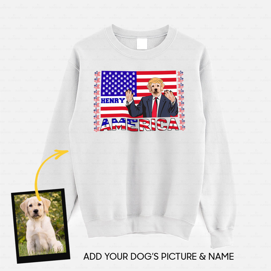 Personalized Dog Gift Idea - President Dog Please Vote Me For Dog Lovers - Standard Crew Neck Sweatshirt