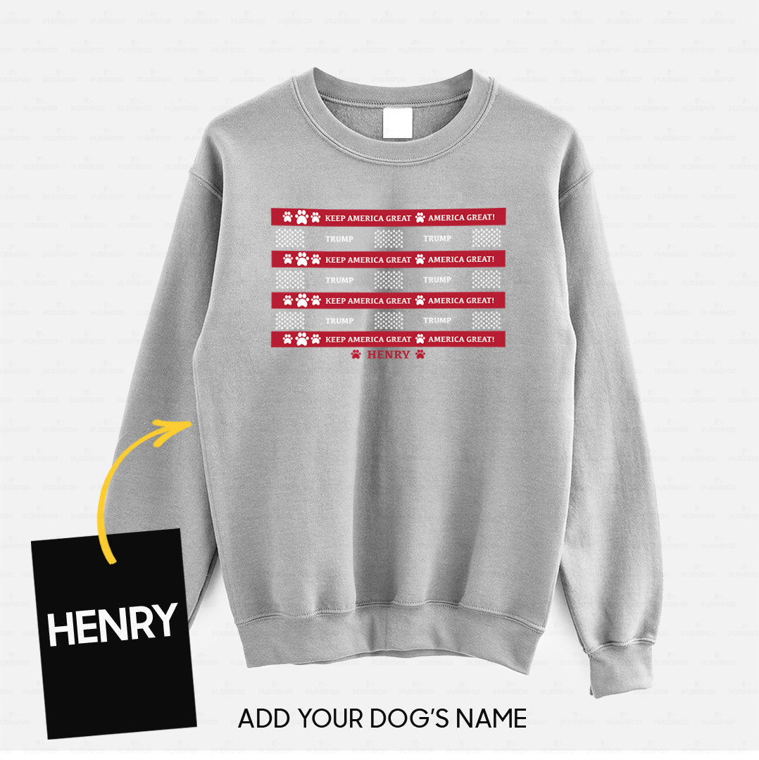 Personalized Dog Gift Idea - Keep America Great Red Lines For Dog Lovers - Standard Crew Neck Sweatshirt