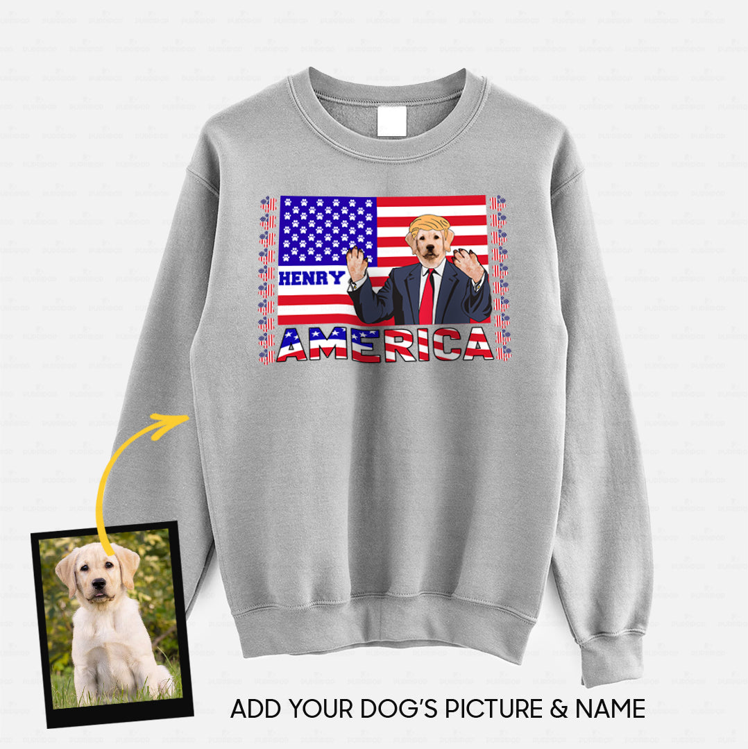 Personalized Dog Gift Idea - President Dog Please Vote Me For Dog Lovers - Standard Crew Neck Sweatshirt