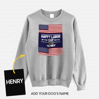 Thumbnail for Personalized Dog Gift Idea - Happy Labor Day Proud Day For Dog Lovers - Standard Crew Neck Sweatshirt