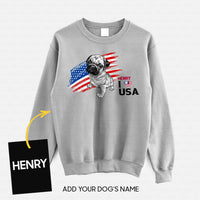 Thumbnail for Personalized Dog Gift Idea - Pug Love USA For Dog Lovers - Standard Crew Neck Sweatshirt