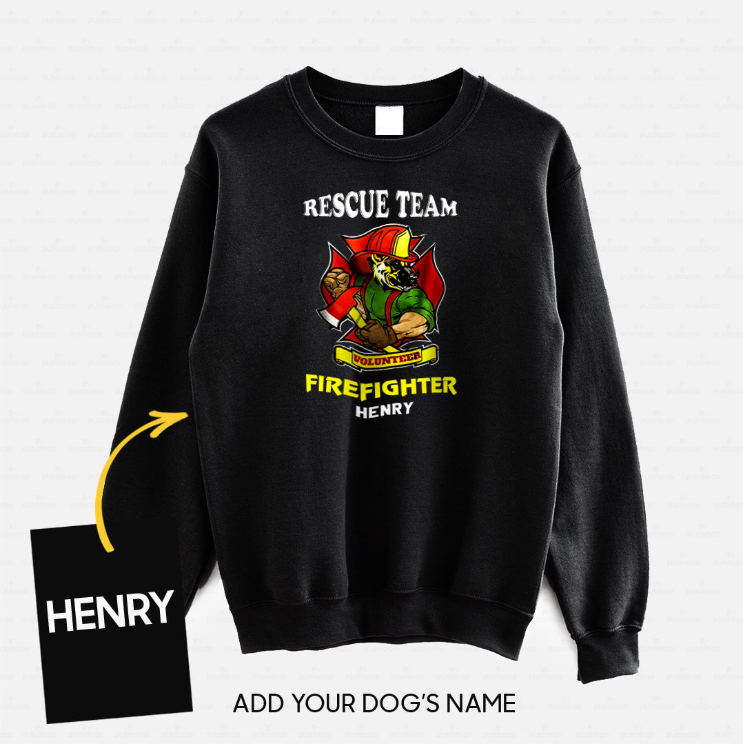 Personalized Dog Gift Idea - Rescue Firefighter Team Volunteer For Dog Lovers - Standard Crew Neck Sweatshirt