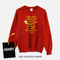 Thumbnail for Personalized Dog Gift Idea - Celebrate Labors Day To Respect The Hard Work For Dog Lovers - Standard Crew Neck Sweatshirt