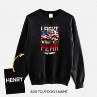 Thumbnail for Personalized Dog Gift Idea - I Hold A Hammer And Fight What You Fear For Dog Lovers - Standard Crew Neck Sweatshirt