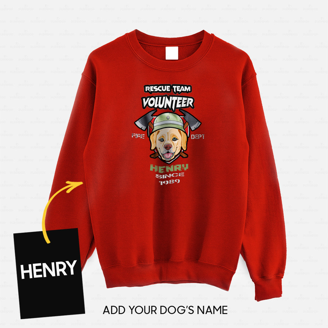 Personalized Dog Gift Idea - We Are Rescue Team Volunteer Fire Dept Since 1989 For Dog Lovers - Standard Crew Neck Sweatshirt
