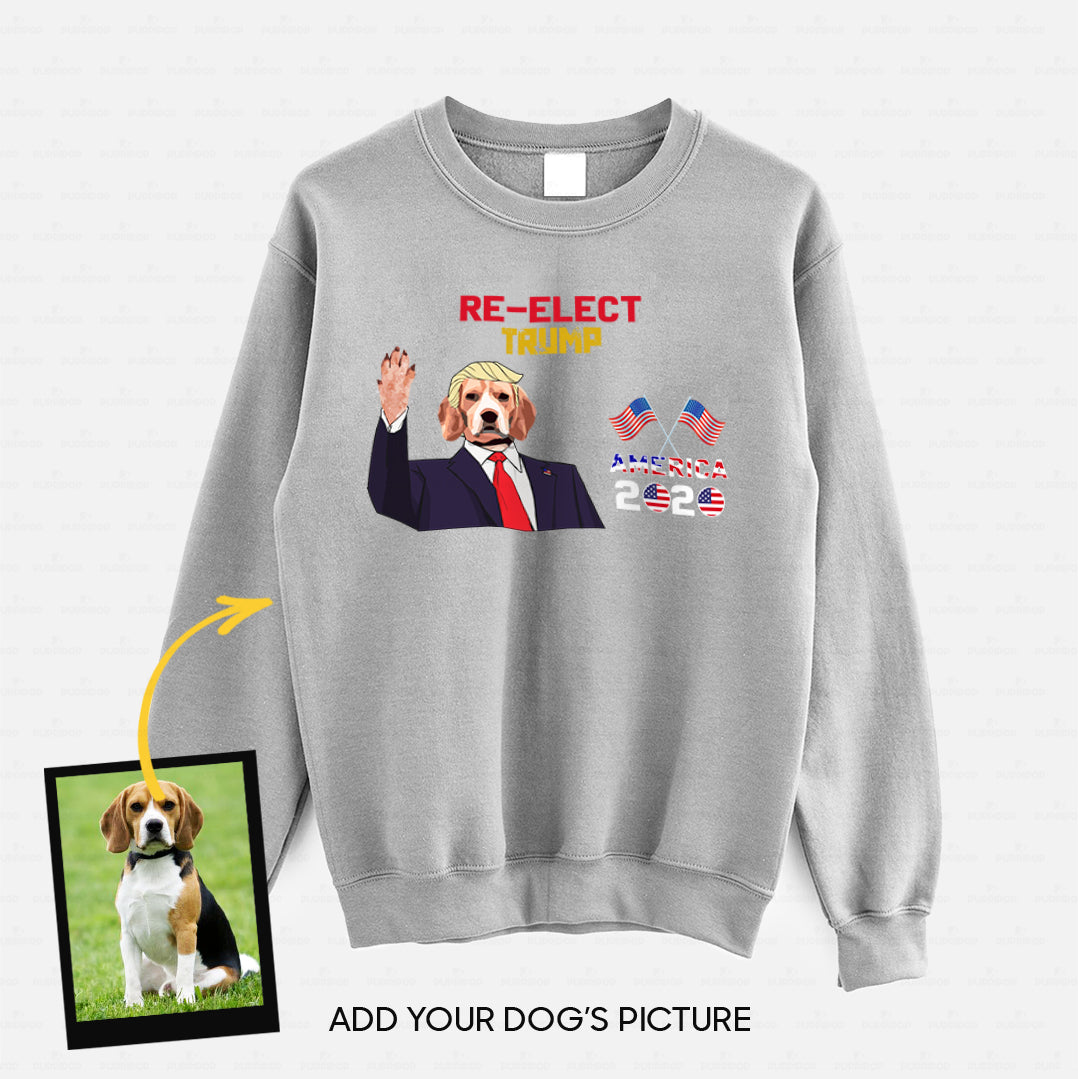Personalized Dog Gift Idea - Re-Elect Trump 2020 For Dog Lovers - Standard Crew Neck Sweatshirt
