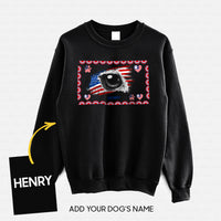 Thumbnail for Personalized Dog Gift Idea - America Flag With Dog Eye For Dog Lovers - Standard Crew Neck Sweatshirt