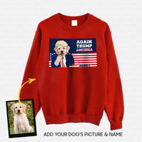 Thumbnail for Personalized Dog Gift Idea - Vote For Trump Again 2020 For Dog Lovers - Standard Crew Neck Sweatshirt