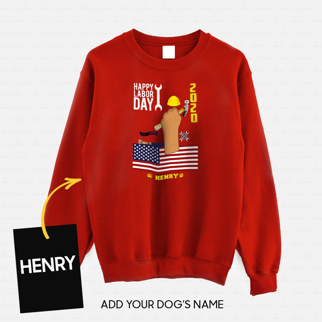 Personalized Dog Gift Idea - Happy Labor Day 2020 For Dog Lovers - Standard Crew Neck Sweatshirt