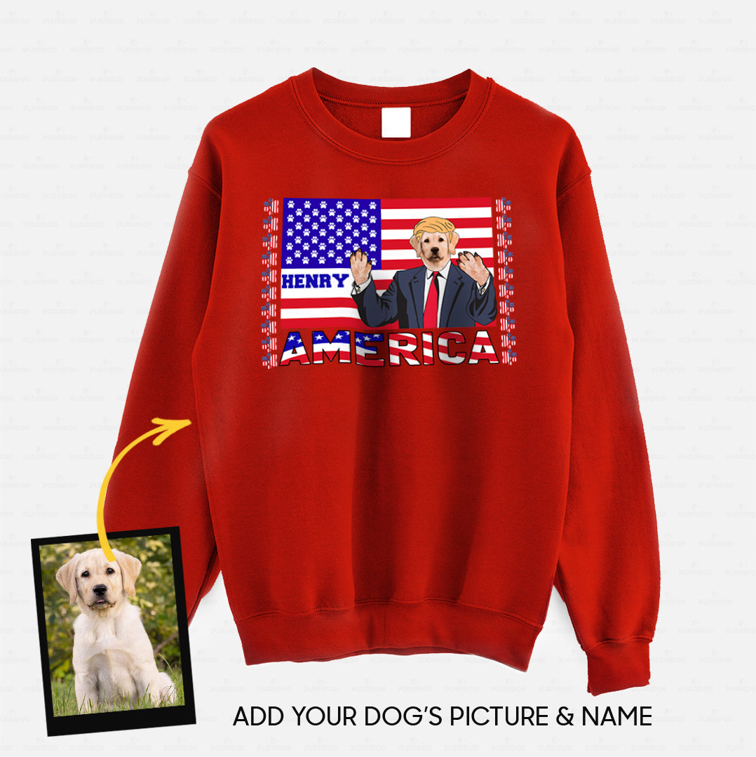 Personalized Dog Gift Idea - President Dog Please Vote Me For Dog Lovers - Standard Crew Neck Sweatshirt