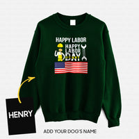 Thumbnail for Personalized Dog Gift Idea - Happy Labor Happy Labour Day For Dog Lovers - Standard Crew Neck Sweatshirt