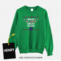 Thumbnail for Personalized Dog Gift Idea - Let's Make America Great Again For Dog Lovers - Standard Crew Neck Sweatshirt