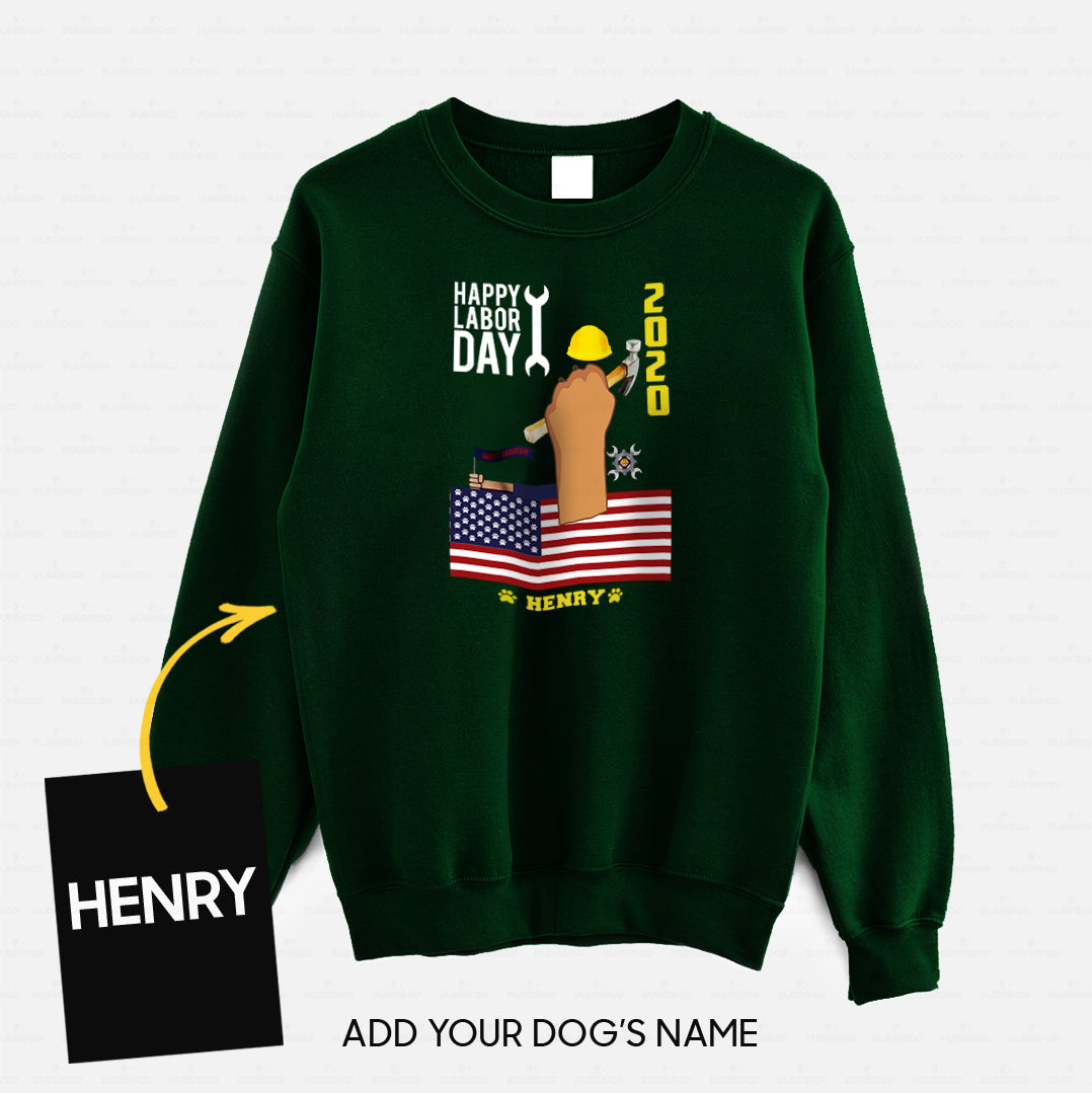 Personalized Dog Gift Idea - Happy Labor Day 2020 For Dog Lovers - Standard Crew Neck Sweatshirt