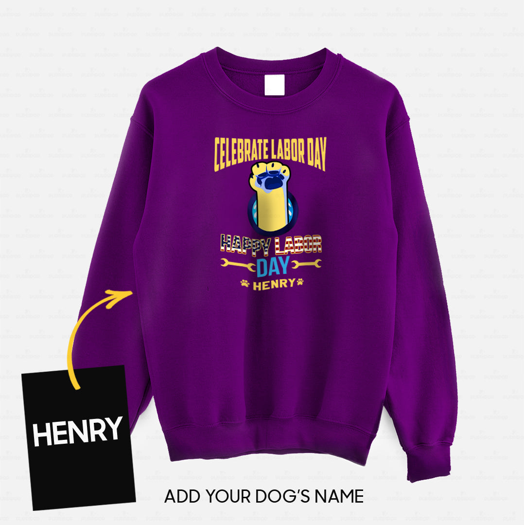 Personalized Dog Gift Idea - Celebrate Labor Day Happy Day For Dog Lovers - Standard Crew Neck Sweatshirt