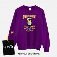 Thumbnail for Personalized Dog Gift Idea - Celebrate Labor Day Happy Day For Dog Lovers - Standard Crew Neck Sweatshirt