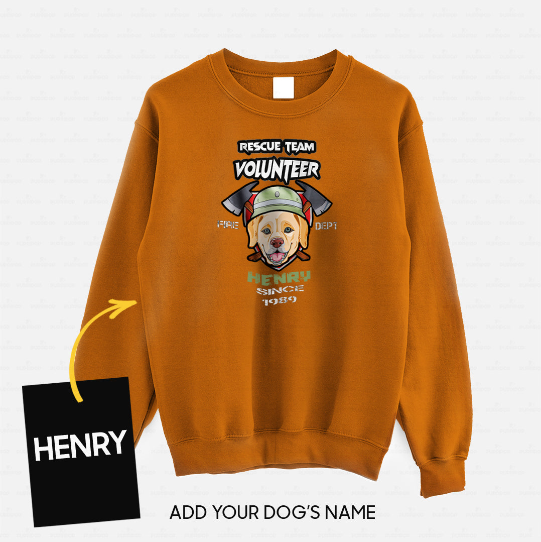 Personalized Dog Gift Idea - We Are Rescue Team Volunteer Fire Dept Since 1989 For Dog Lovers - Standard Crew Neck Sweatshirt