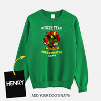 Thumbnail for Personalized Dog Gift Idea - Rescue Firefighter Team Volunteer For Dog Lovers - Standard Crew Neck Sweatshirt