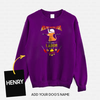 Thumbnail for Personalized Dog Gift Idea - Helmet With Light Happy Labor Day For Dog Lovers - Standard Crew Neck Sweatshirt