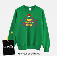 Thumbnail for Personalized Dog Gift Idea - Keep America Great Again For Dog Lovers - Standard Crew Neck Sweatshirt