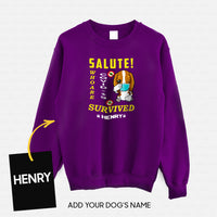Thumbnail for Personalized Dog Gift Idea - Salute Who Are Survived Covid For Puppy Lovers - Standard Crew Neck Sweatshirt