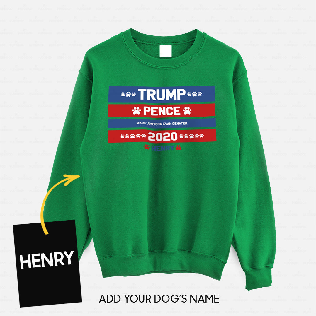Personalized Dog Gift Idea - Trump Pence Make America Evan Genater 2020 For Dog Lovers - Standard Crew Neck Sweatshirt