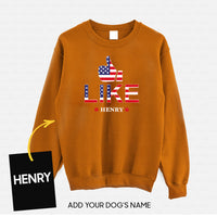 Thumbnail for Personalized Dog Gift Idea - America Thumb Up For Dog Lovers - Standard Crew Neck Sweatshirt