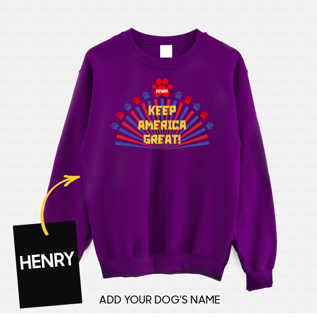 Personalized Dog Gift Idea - Keep America Great Again For Dog Lovers - Standard Crew Neck Sweatshirt