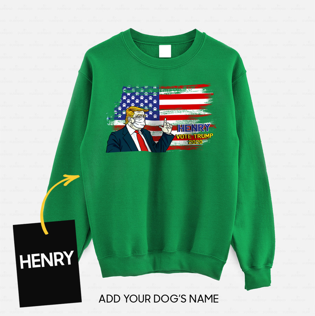 Personalized Dog Gift Idea - Vote For Trump Wearing Vest And Mask 2020 For Dog Lovers - Standard Crew Neck Sweatshirt