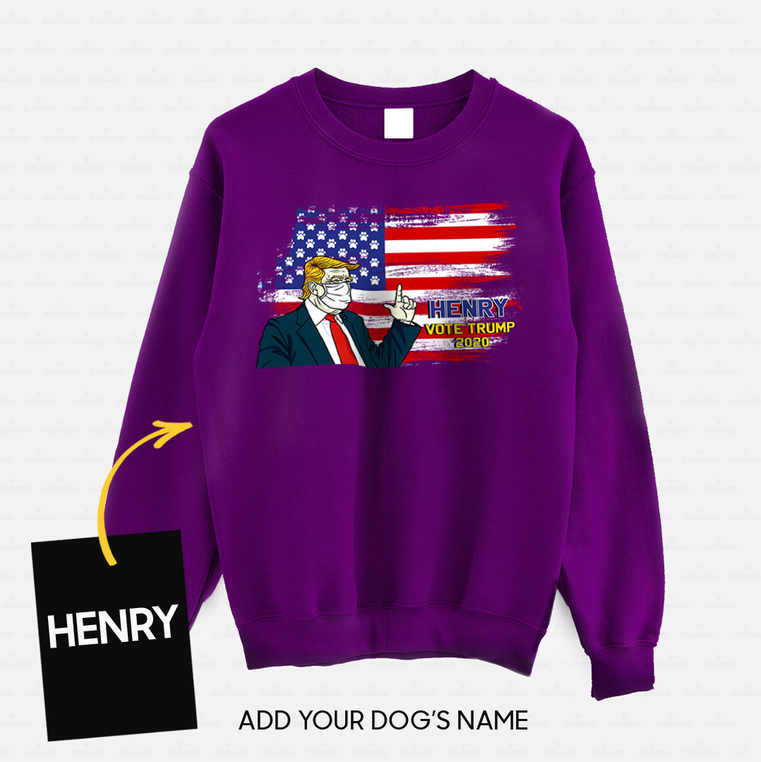Personalized Dog Gift Idea - Vote For Trump Wearing Vest And Mask 2020 For Dog Lovers - Standard Crew Neck Sweatshirt