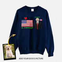 Thumbnail for Personalized Dog Gift Idea - Love President D.Trump For Dog Lovers - Standard Crew Neck Sweatshirt