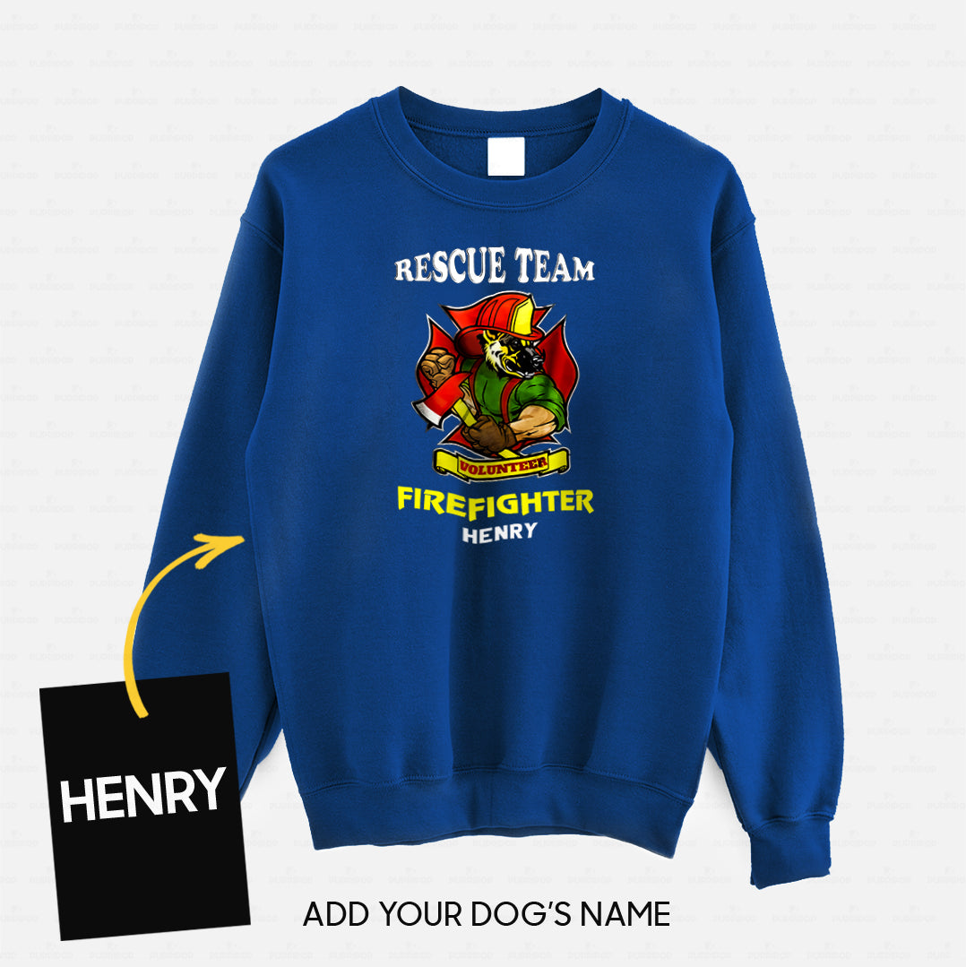 Personalized Dog Gift Idea - Rescue Firefighter Team Volunteer For Dog Lovers - Standard Crew Neck Sweatshirt
