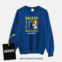 Thumbnail for Personalized Dog Gift Idea - Salute Who Are Survived Covid For Puppy Lovers - Standard Crew Neck Sweatshirt