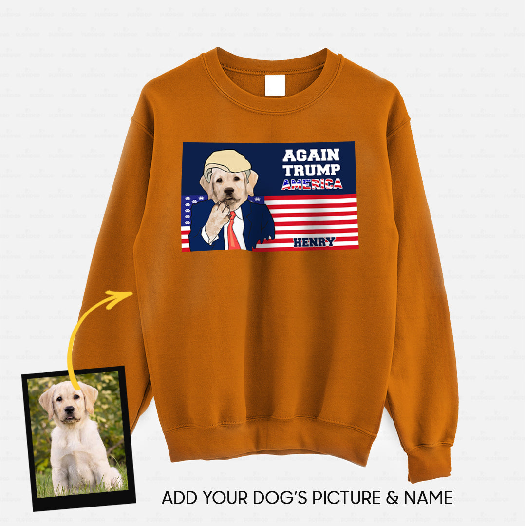 Personalized Dog Gift Idea - Vote For Trump Again 2020 For Dog Lovers - Standard Crew Neck Sweatshirt