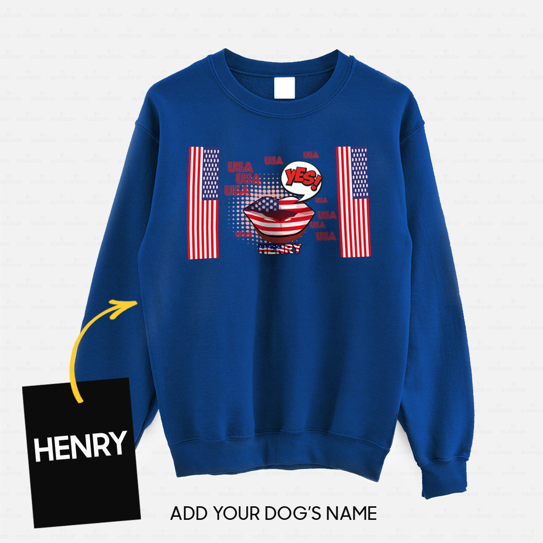 Personalized Dog Gift Idea - America Let's Say Yes For Dog Lovers - Standard Crew Neck Sweatshirt