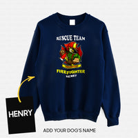 Thumbnail for Personalized Dog Gift Idea - Rescue Firefighter Team Volunteer For Dog Lovers - Standard Crew Neck Sweatshirt