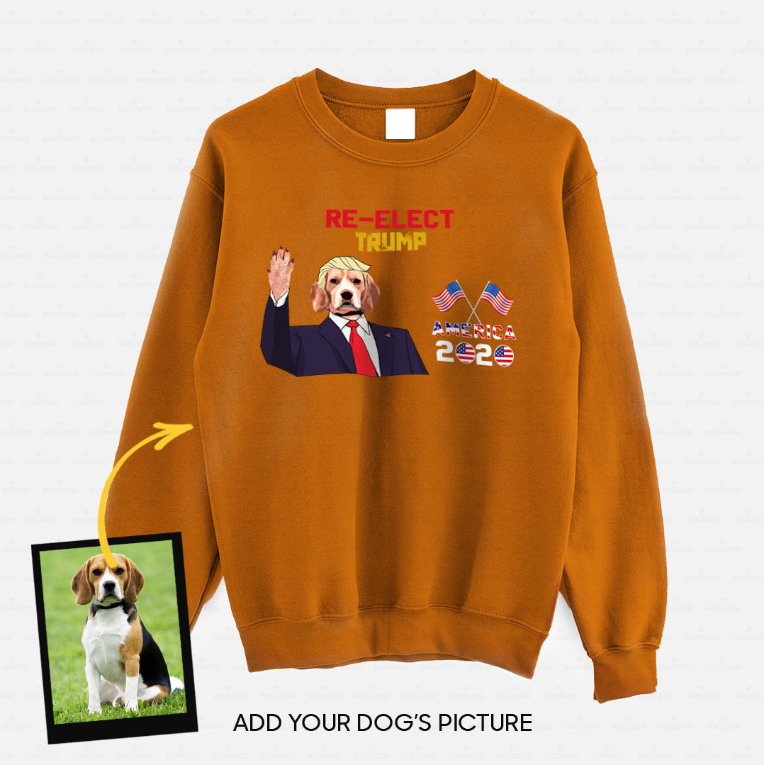 Personalized Dog Gift Idea - Re-Elect Trump 2020 For Dog Lovers - Standard Crew Neck Sweatshirt