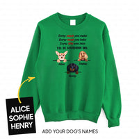 Thumbnail for Personalized Dog Gift Idea - 3 Dog Every Snack You Make 3 For Dog Lovers - Standard Crew Neck Sweatshirt