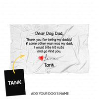Thumbnail for Personalized Dog Gift Idea - Dear Dog Dad 1 For Dog Lovers - Fleece Blanket
